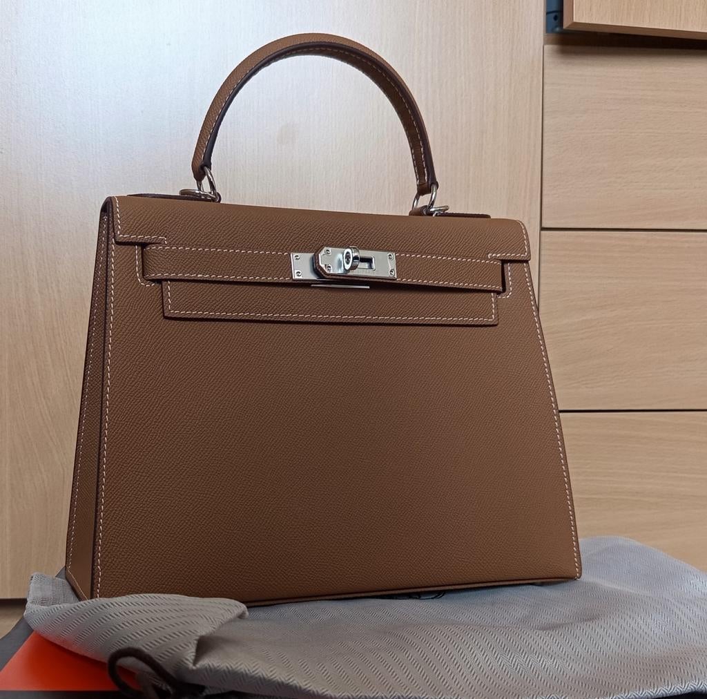 Hermes look-a-like tas - zo goed als nieuw - 28 cm, Ophalen of Verzenden, Zo goed als nieuw, Zwart, Handtas