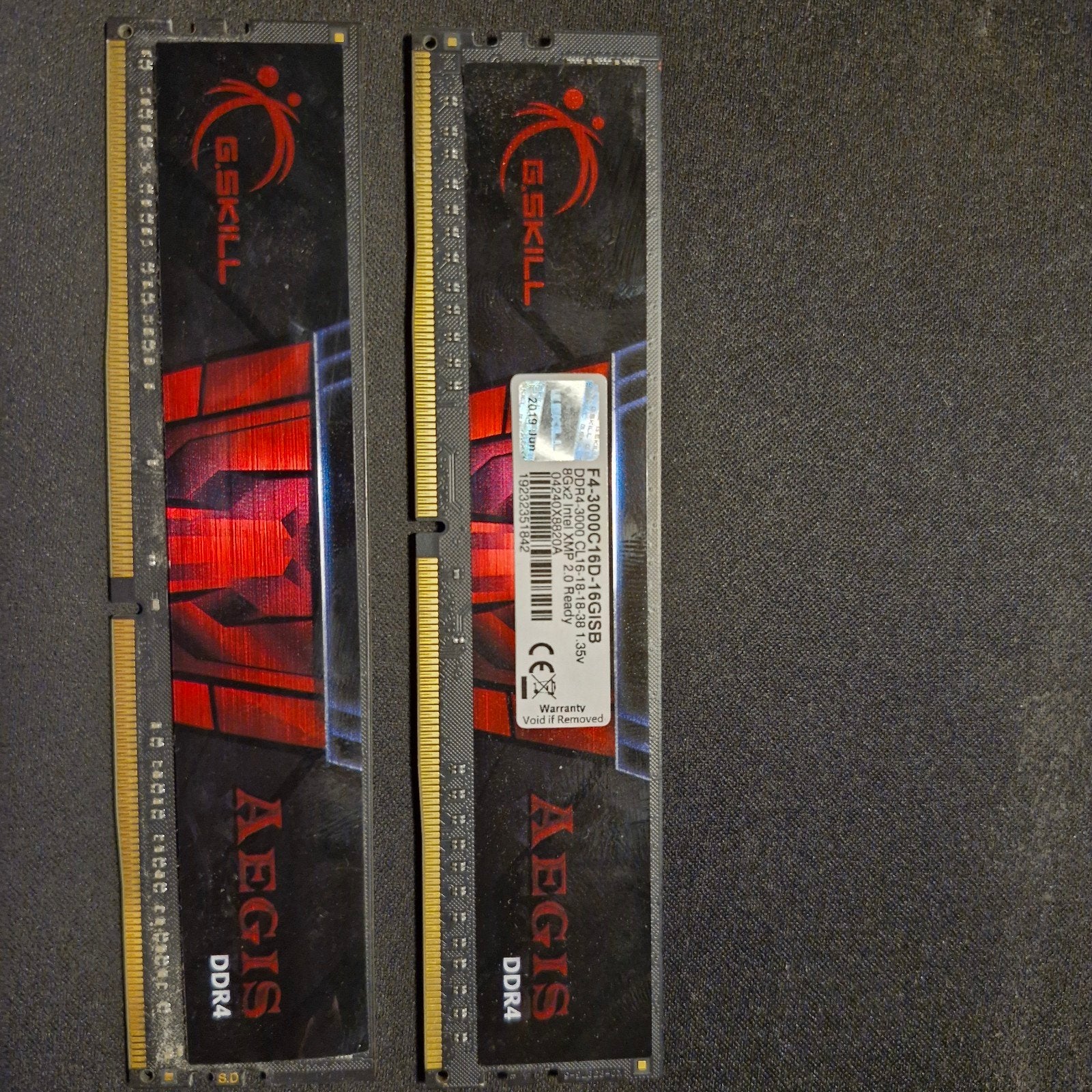 G.Skill Aegis 16GB DDR4 RAM (2x8GB) 3000MHz, Computers en Software, Ophalen, DDR4, Zo goed als nieuw, Desktop