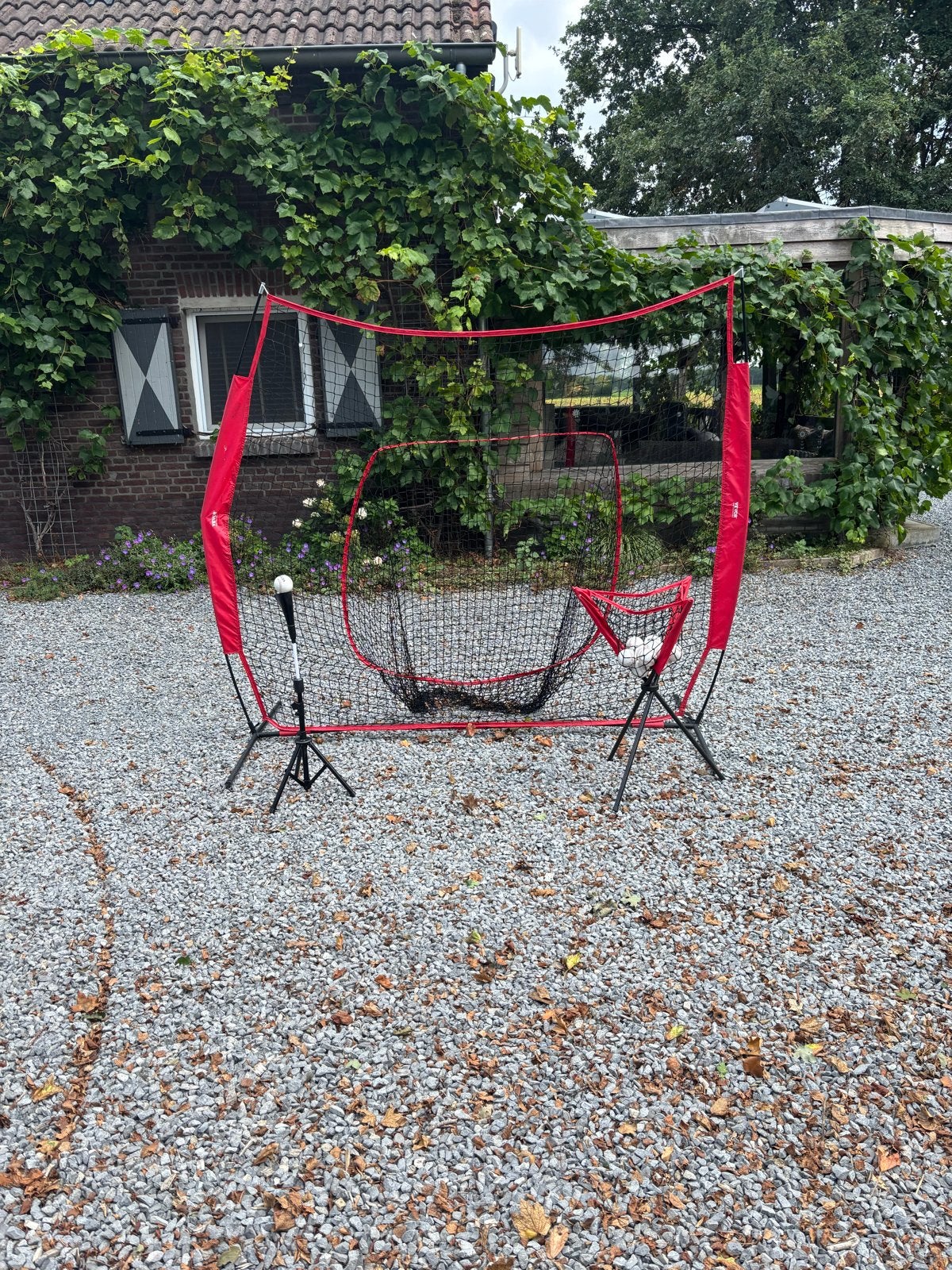 Honkbal/Softbal Oefenset: Net, Slagpaal, 12 Ballen, Verzenden, Zo goed als nieuw, Honkbal, Overige typen