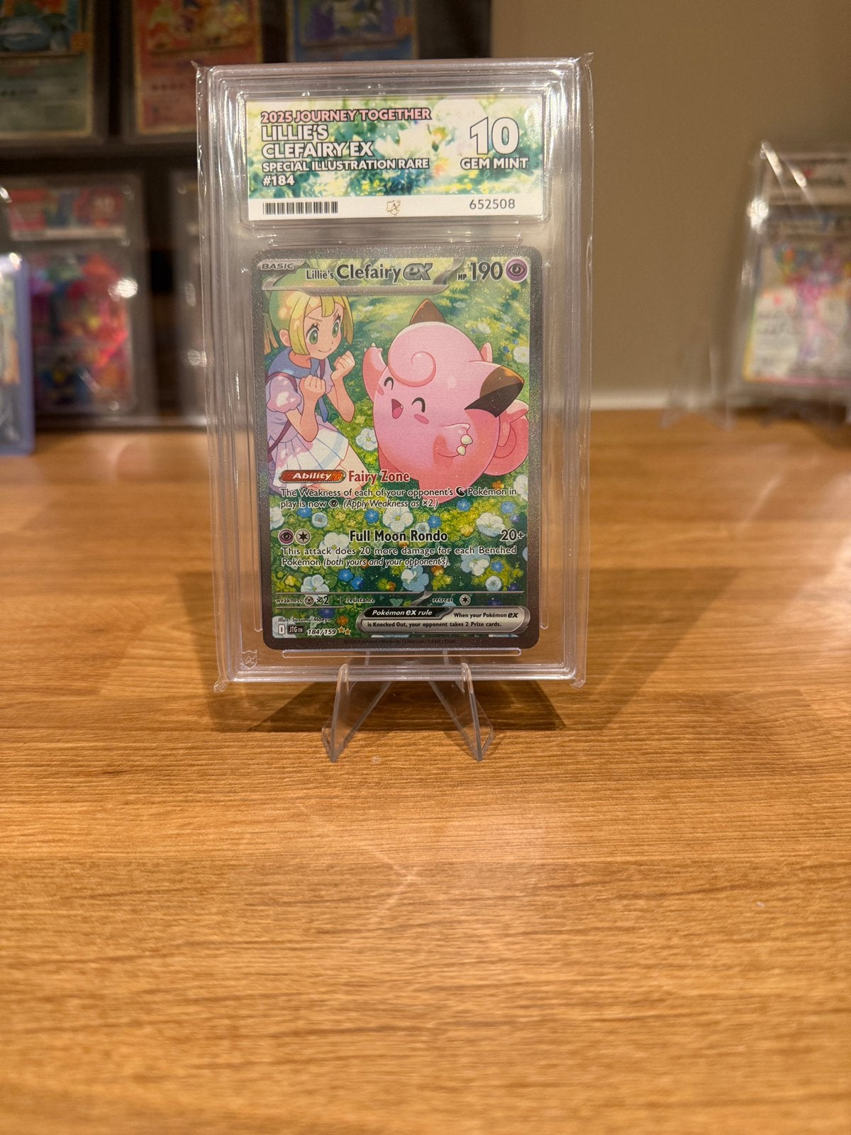 Lillie’s clefairy EX 184 ACE10 PSA10, Ophalen of Verzenden, Zo goed als nieuw, Losse kaart