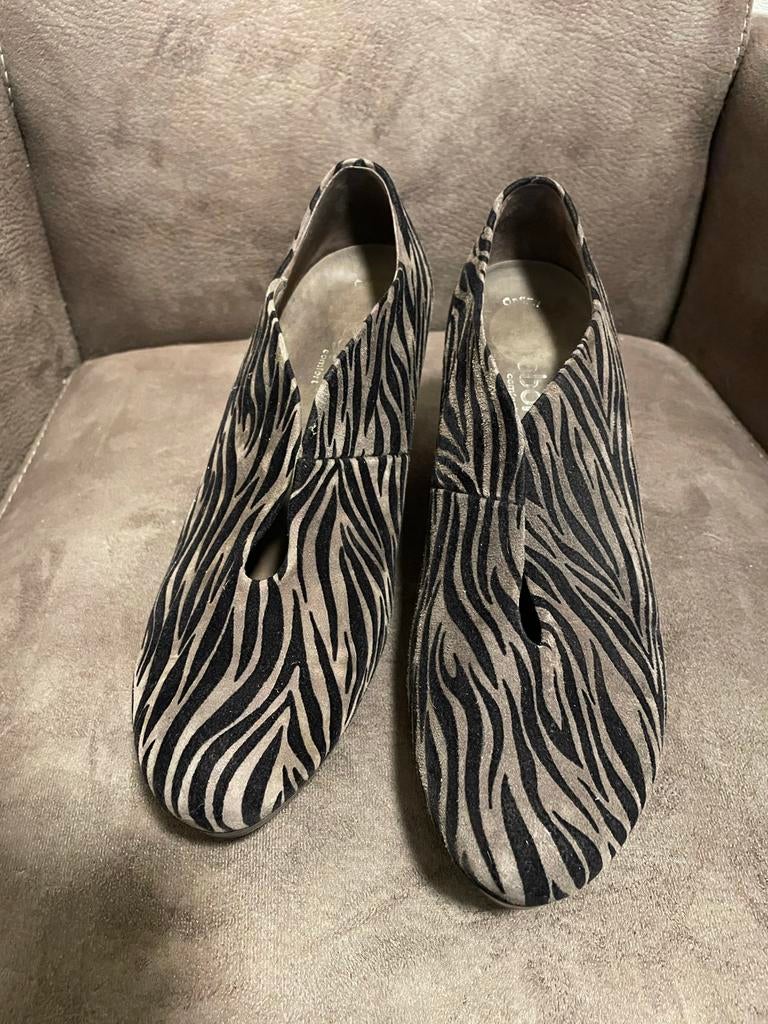 Gabor comfort zebra print hakken maat 40, Ophalen of Verzenden, Zo goed als nieuw, Zwart, Schoenen met hoge hakken