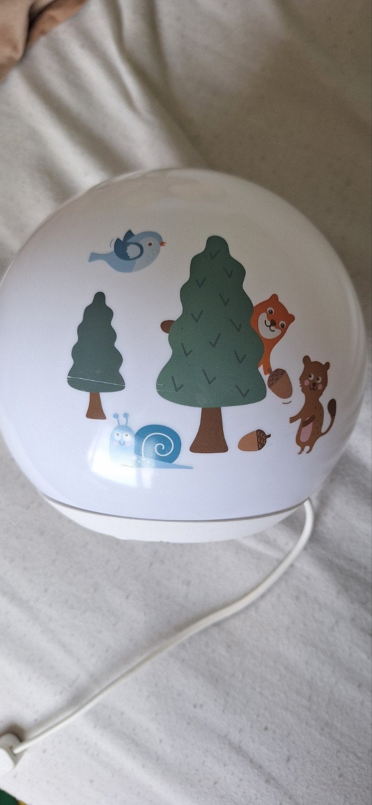 Ikea nachtlampje met bosdieren voor kinderkamer, Overige merken, Ophalen of Verzenden, Zo goed als nieuw, Meerkleurig