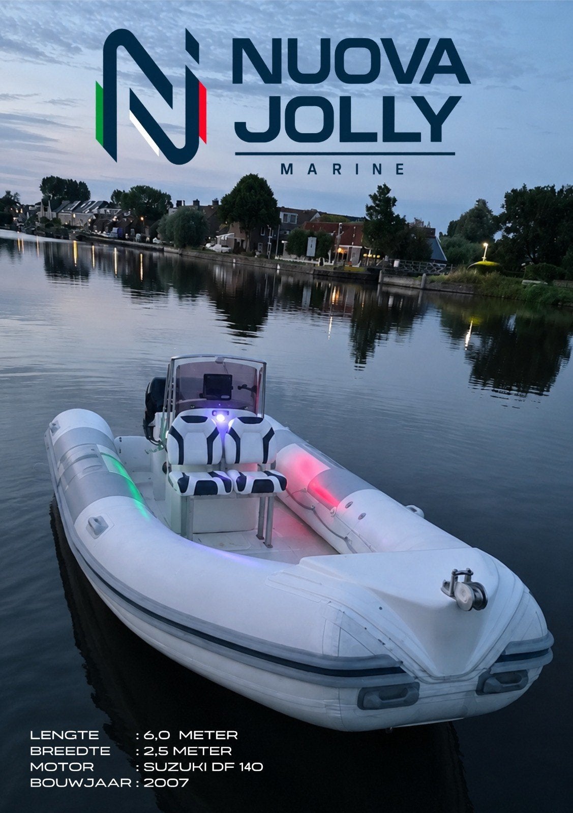Nuova Jolly King 600 RIB met Suzuki DF140 buitenboordmotor, Watersport en Boten, Gebruikt, Navigatie-elektronica, 140 pk, 6 m