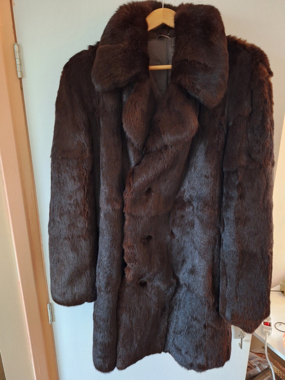 Echte bruine Bontjas, M, Ophalen of Verzenden, Gedragen, Maat 38/40 (M), Bruin