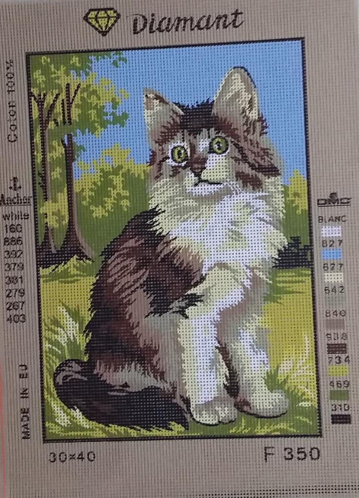Cado voorbedrukt borduurstramien  LIEVE POES  350, Ophalen of Verzenden, Nieuw, Handborduren, Onderdeel of Toebehoren