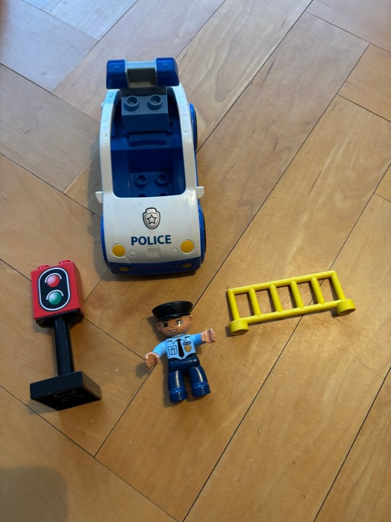 Lego Duplo politie-auto agent en verkeerslicht speel set!, Overige thema's, Ophalen of Verzenden, Zo goed als nieuw, Duplo