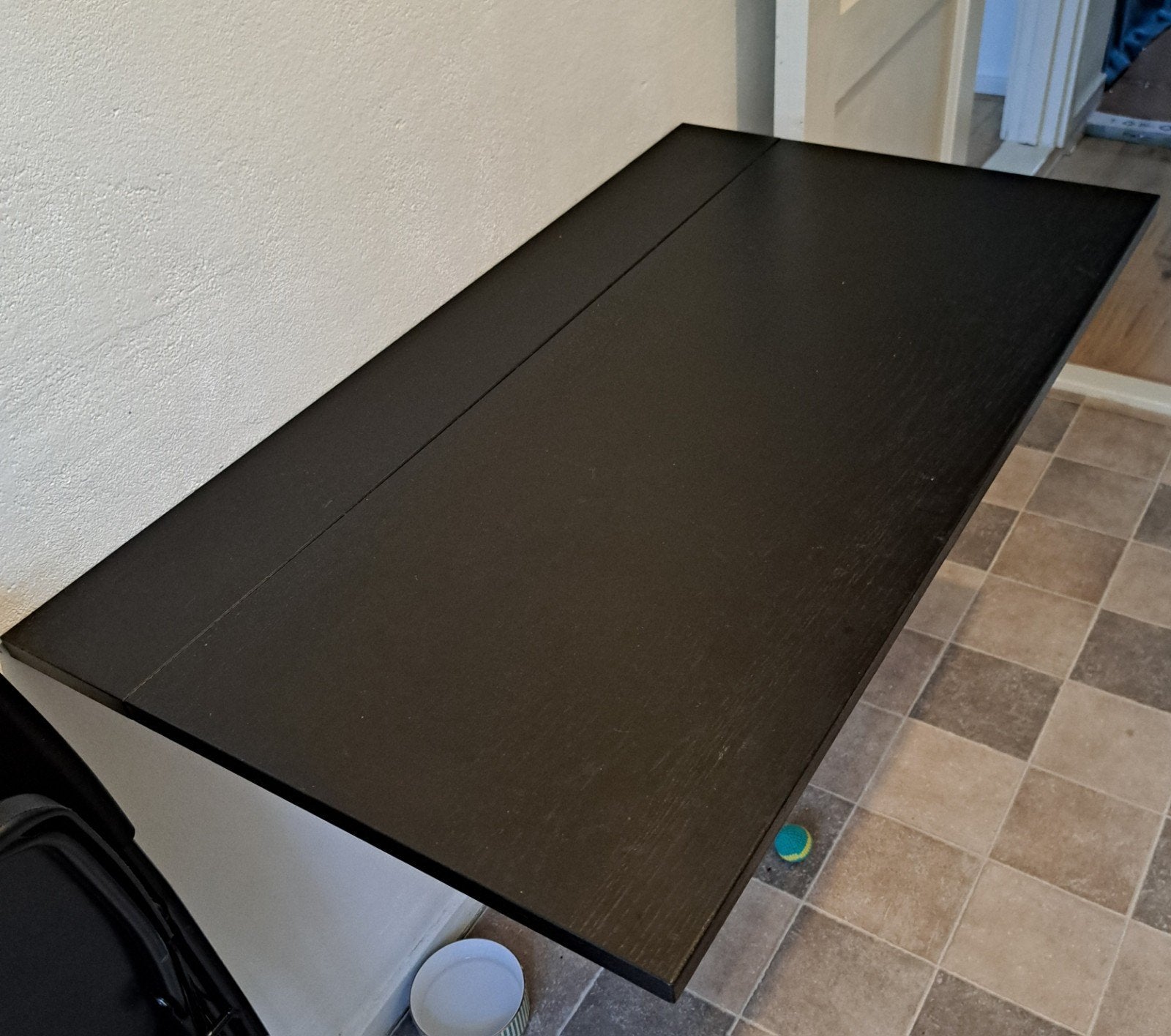 ikea klaptafel bjursta zwart, Huis en Inrichting, Tafels | Eettafels, Ophalen, Zo goed als nieuw, Rechthoekig