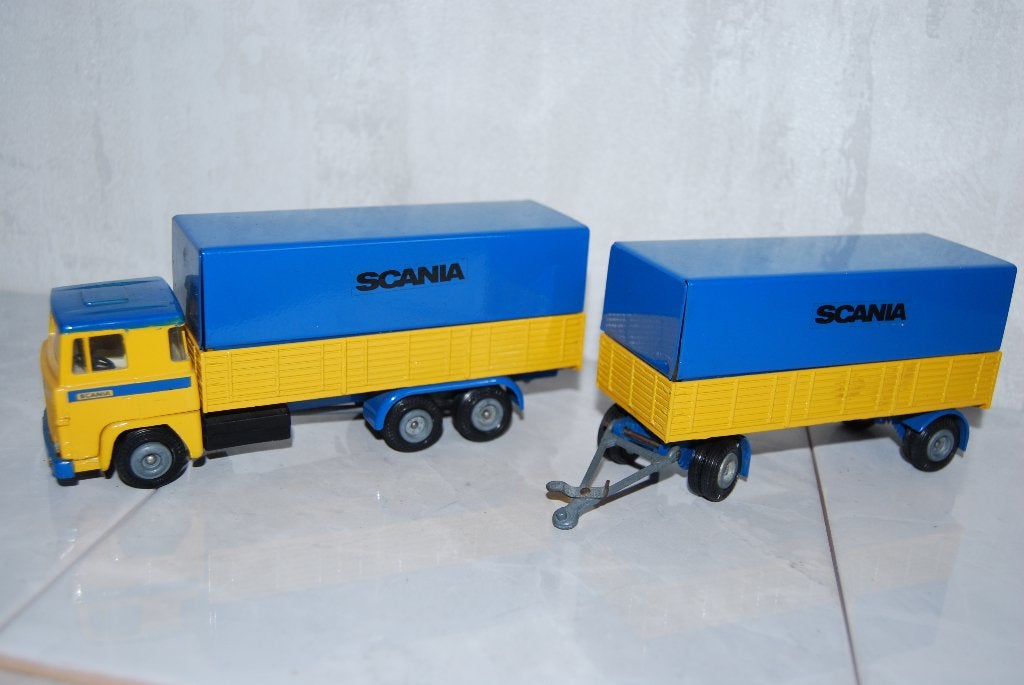 Tekno Scania LBS141 Motorwagen met Aanhanger nr: 4267, Ophalen of Verzenden, Zo goed als nieuw, Bus of Vrachtwagen, Tekno