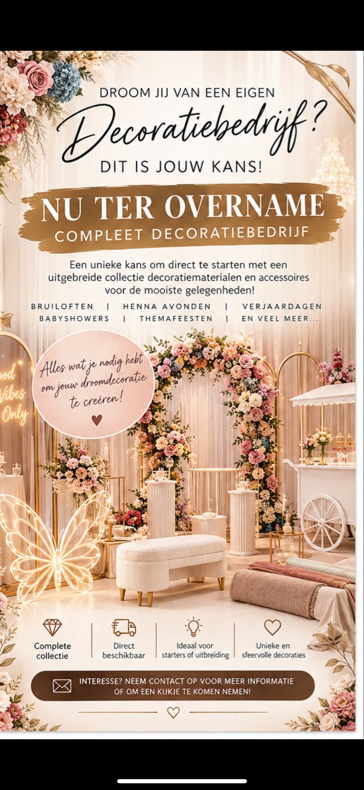 Decoratie over te nemen, backdrops etc etc, Ophalen