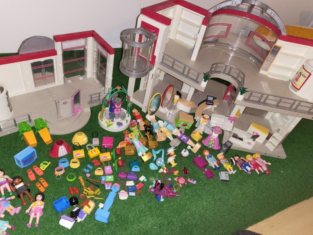 Playmobil winkelcentrum met uitbreiding, Ophalen, Zo goed als nieuw, Complete set
