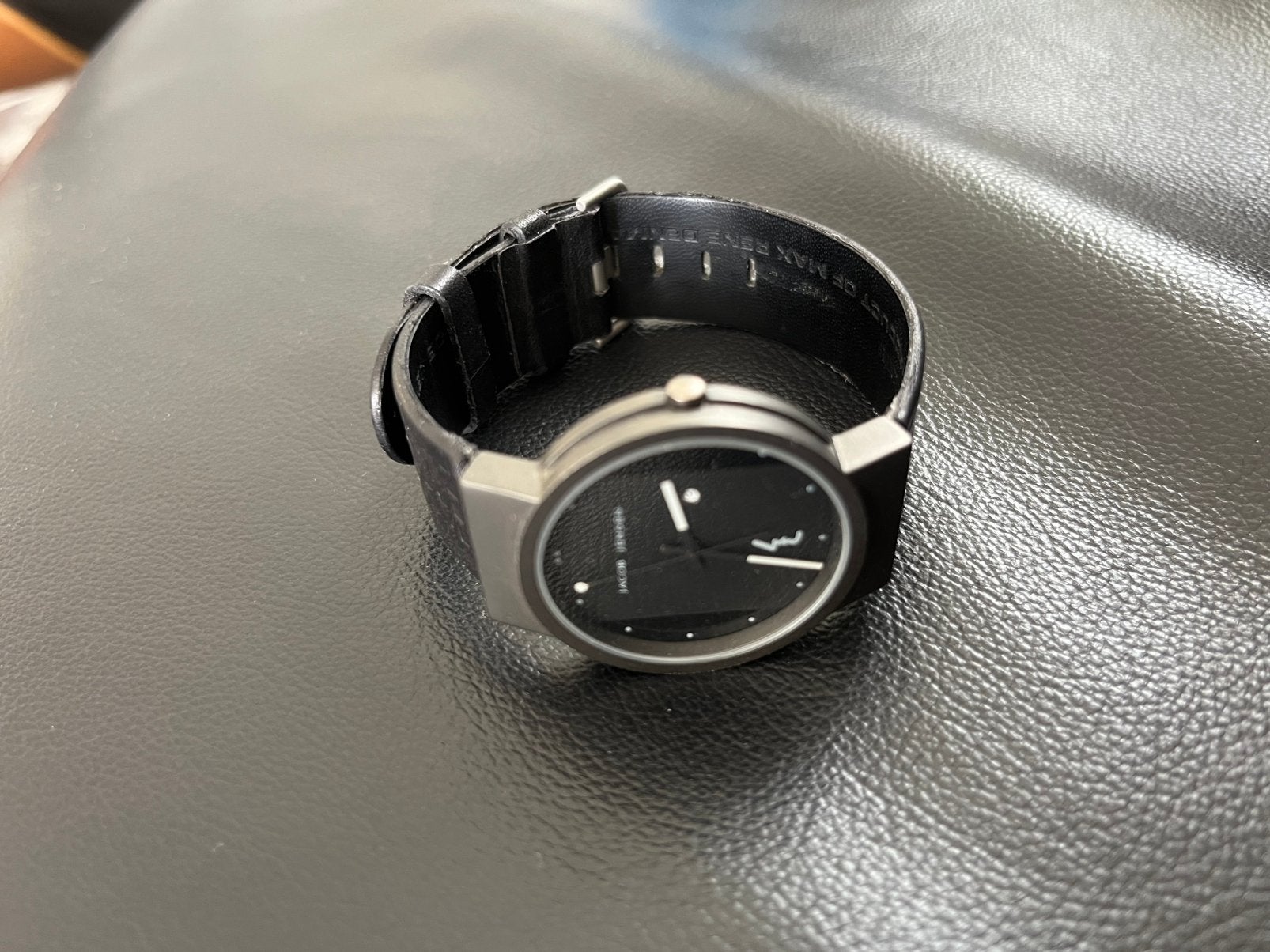 Jacob jensen horloge, Sieraden, Tassen en Uiterlijk, Horloges | Heren, Ophalen of Verzenden, Zo goed als nieuw, Leer, Overige merken