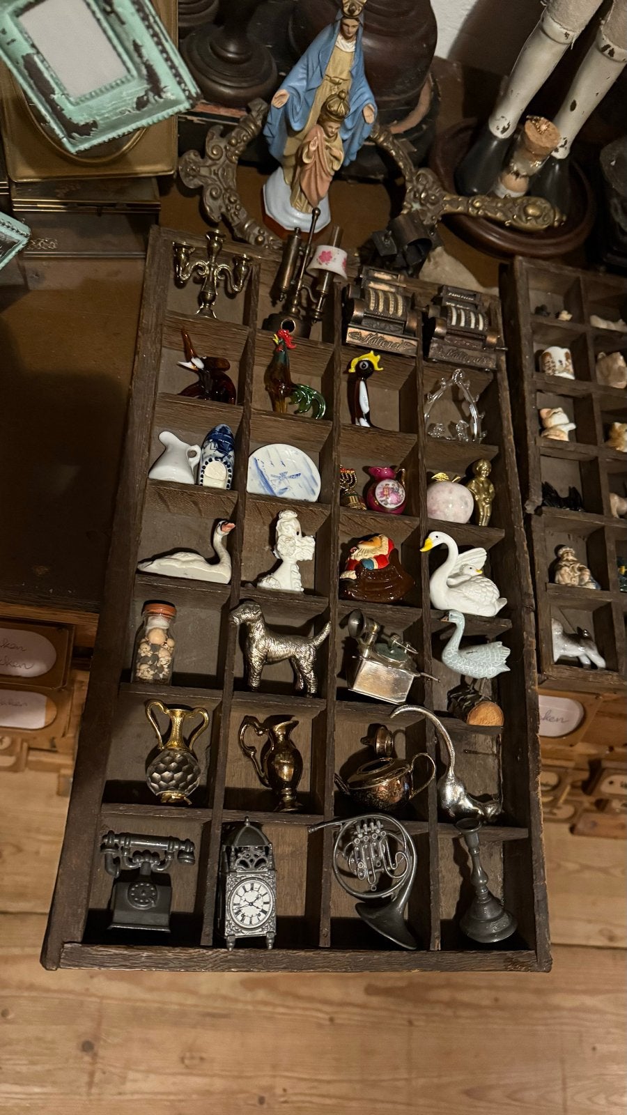 diverse letterbak miniaturen: glas, tin, dieren, vingerh, Verzamelen, Ophalen of Verzenden, Gebruikt