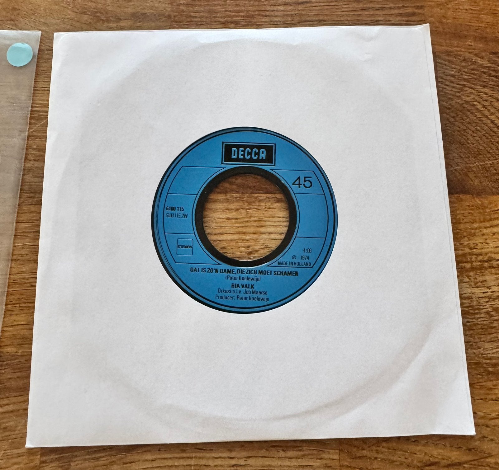 Vinyl Single - Ria Valk, Cd's en Dvd's, Ophalen of Verzenden, Zo goed als nieuw, Pop