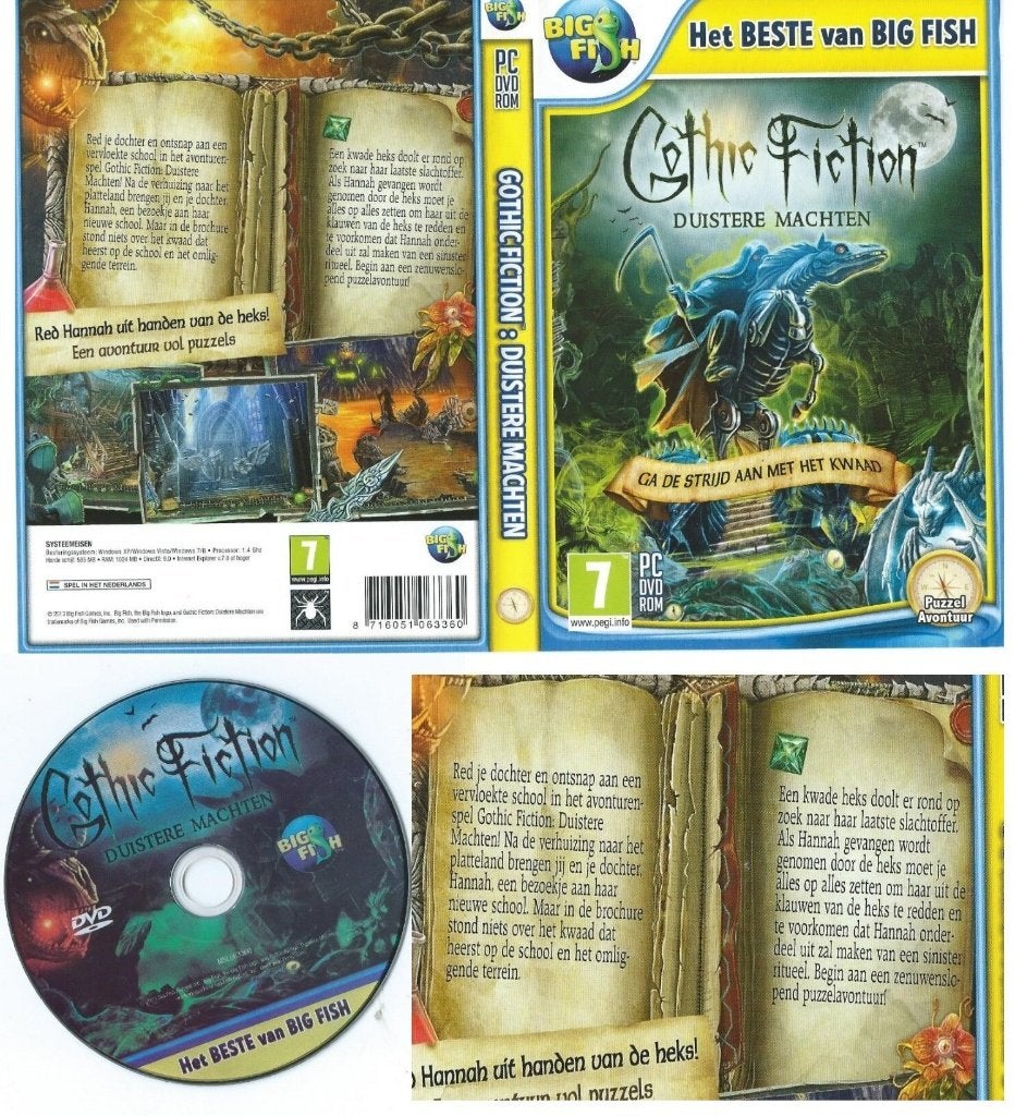 Gothic ficrion duistere machten big fish videogame, Puzzel en Educatief, 1 speler, Eén computer, Ophalen of Verzenden