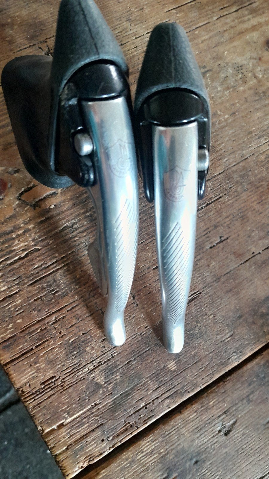 Campagnolo record ergopower 2 of 3 x 8 nette staat !, Gebruikt, Ophalen of Verzenden, Aluminium, Racefiets
