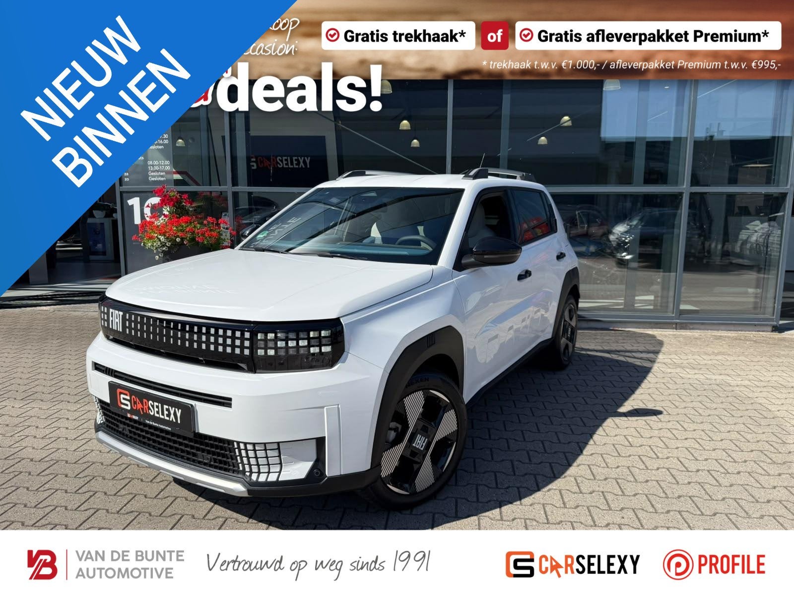 Fiat Grande Panda 1.2 Hybrid La Prima *Automaat*, 12 maanden, Stof, Gebruikt, Bedrijf