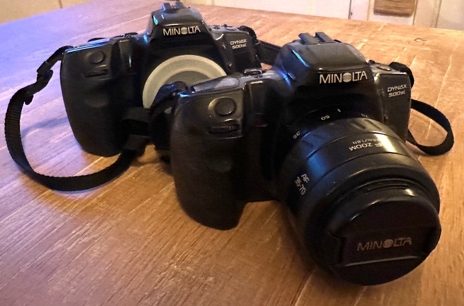 Minolta Dynax 500si AF35-70 met extra body, Ophalen, Gebruikt, Spiegelreflex, Minolta