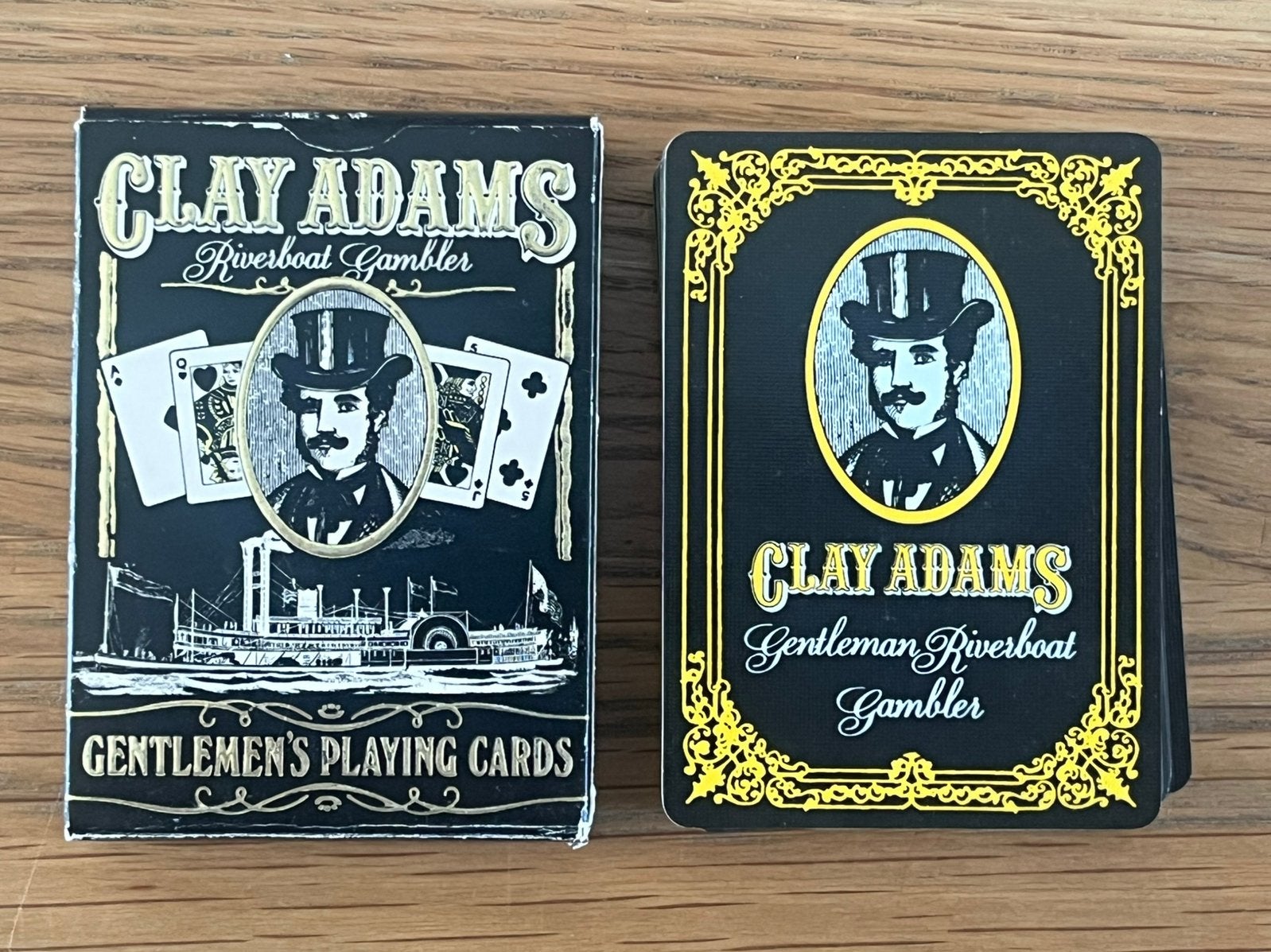 Vintage Clay Adams Gentleman Riverboat Gambler’ speelkaarten, Verzenden, Zo goed als nieuw, Speelkaart(en)