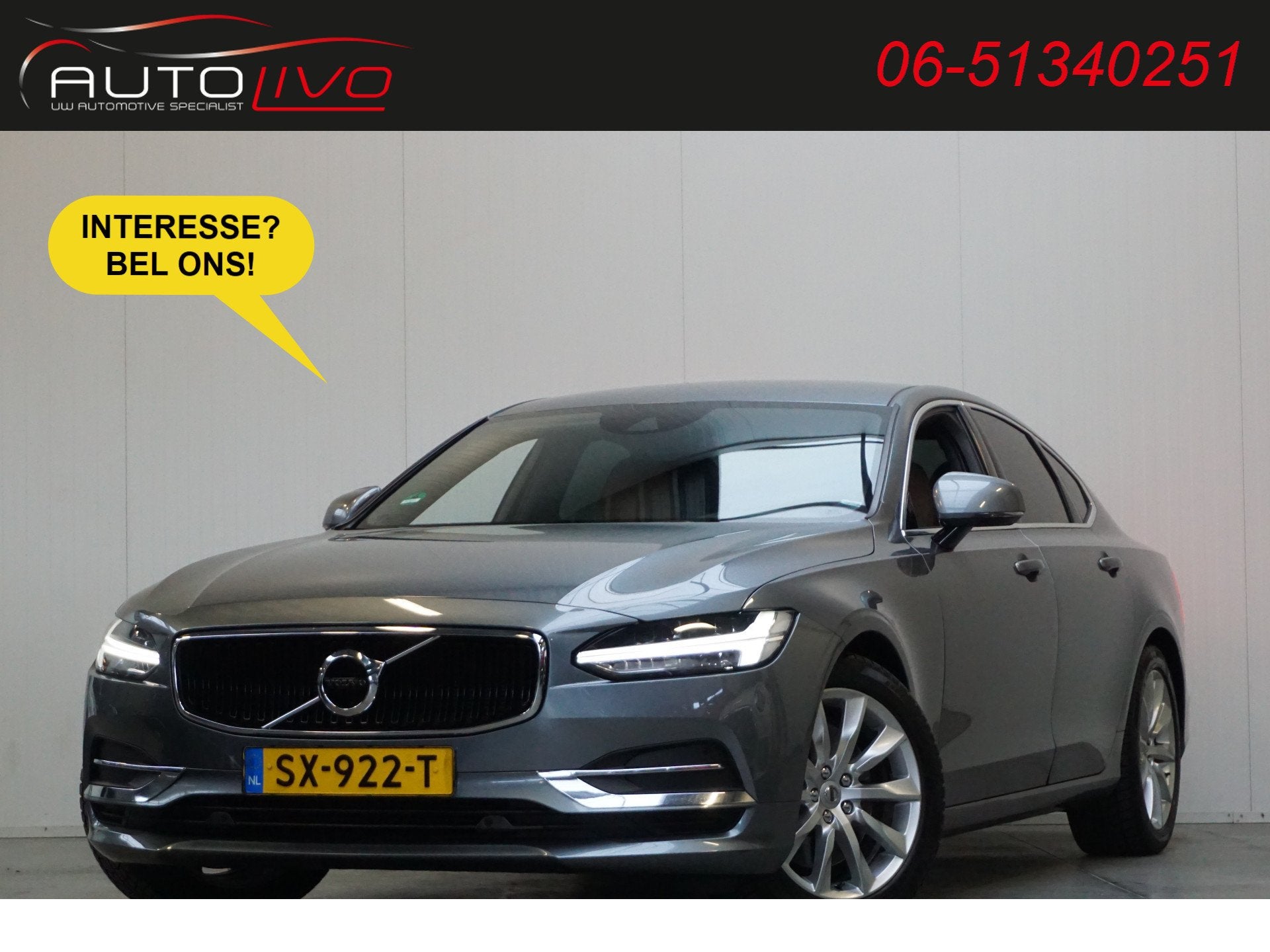 Volvo S90 2.0 T4 Momentum+ 190 PK! LED LEER ADAPTIVE CRUISE, Auto's, Dealer onderhouden, 15 km/l, 1969 cc, Bedrijf