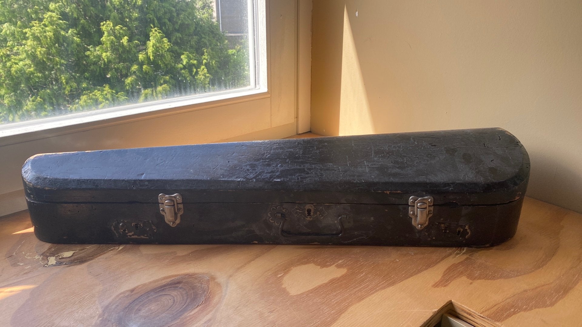 Houten vioolkistje, Ophalen of Verzenden, Gebruikt, Viool of Altviool