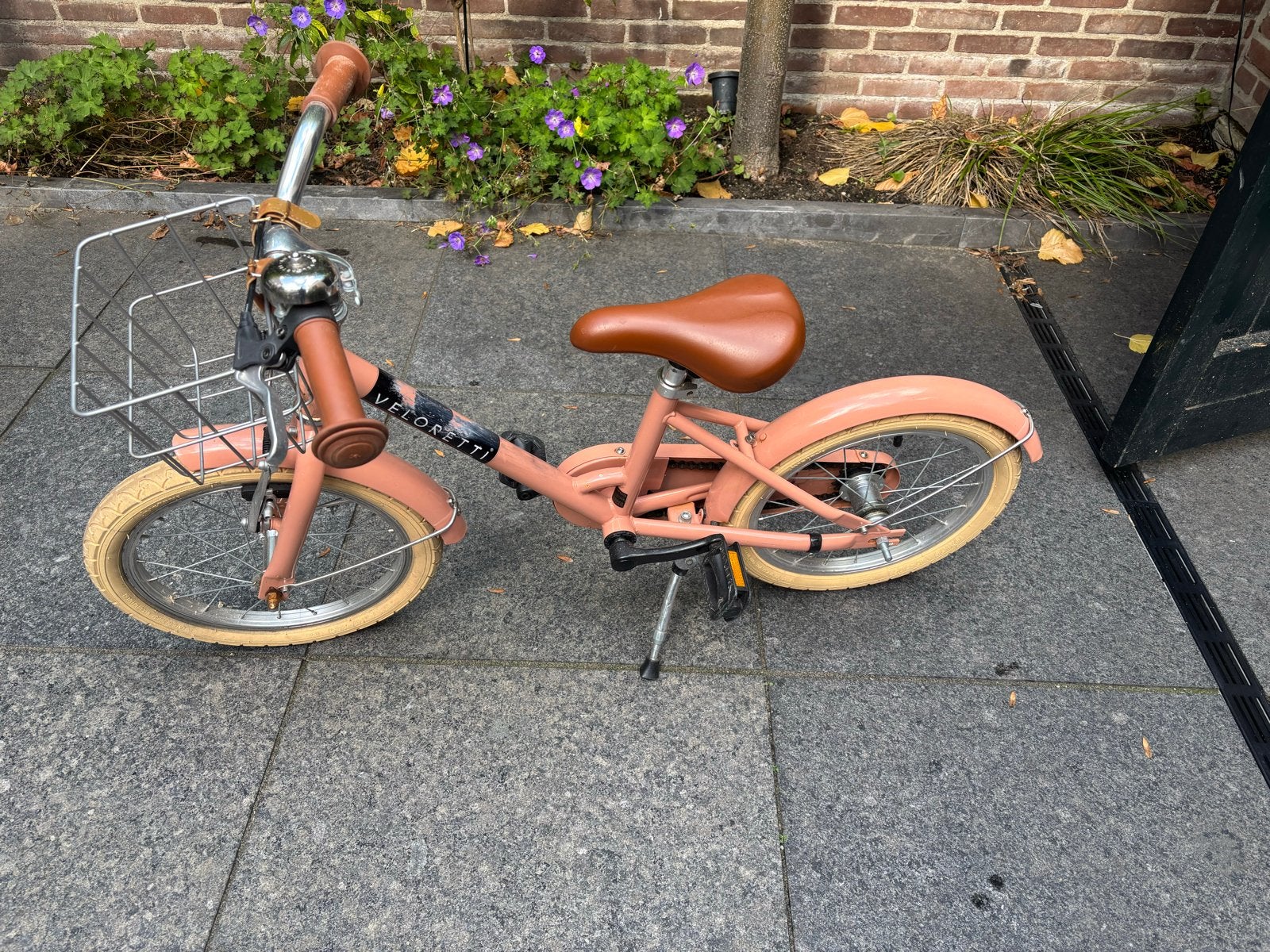 Veloretti maxi blazing salmon 16 inch Kinderfiets, Ophalen, Gebruikt, Velgrem, 16 tot 20 inch