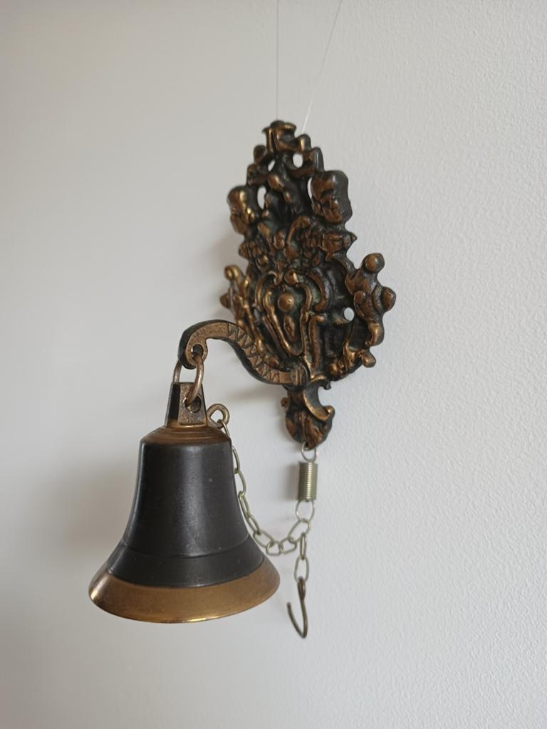 Antieke messing kloosterbel, bediendenbel, Antiek en Kunst, Verzenden