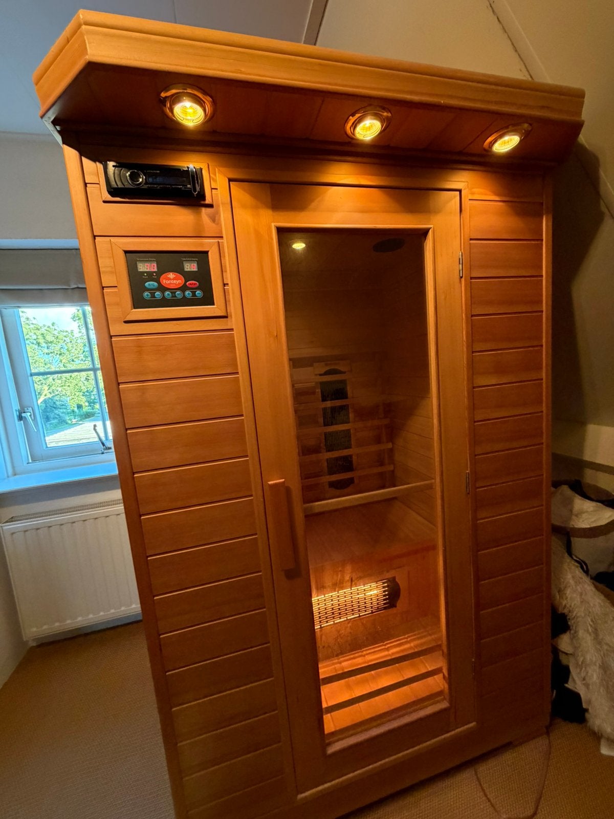 Infrarood sauna, Sport en Fitness, Sauna, Ophalen of Verzenden, Zo goed als nieuw, Complete sauna
