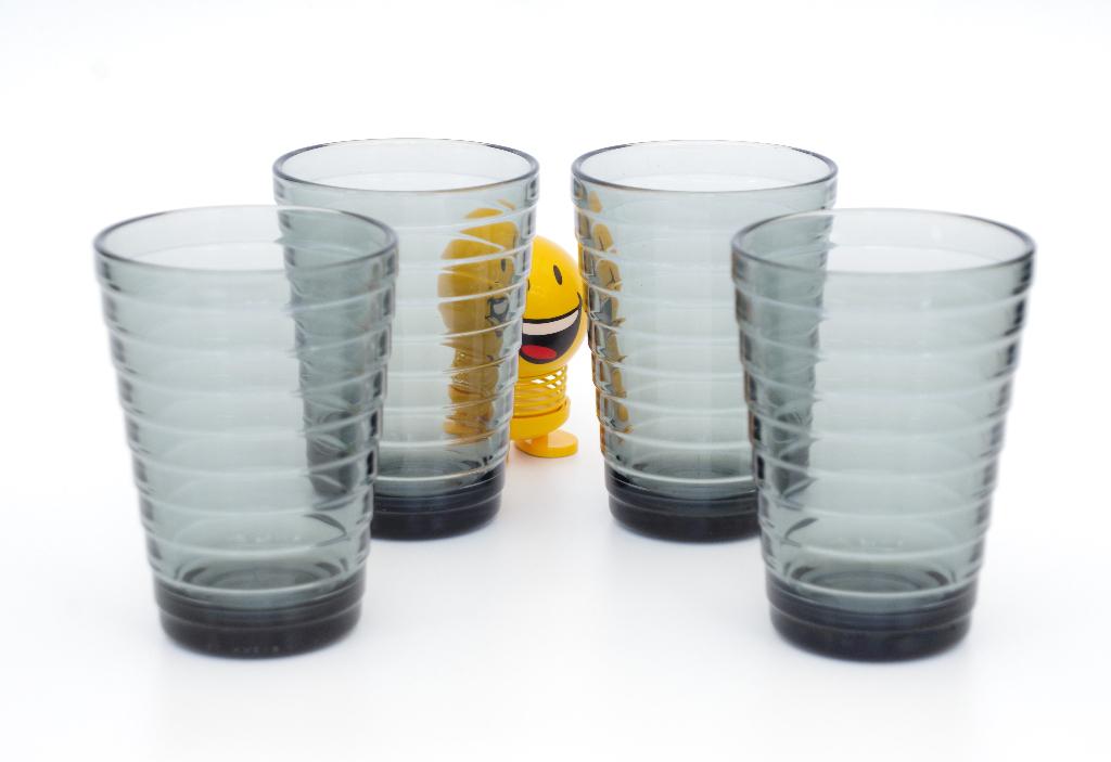 4 Aino Aalto - Iittala - drinkglazen ( 33cl), Glas of Glazen, Ophalen of Verzenden, Overige stijlen, Glas