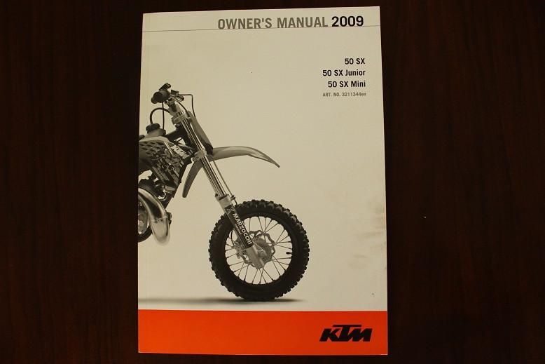 KTM 50SX 2009 motorcycle owner's manual 50 SX, Motoren, Ophalen of Verzenden, Overige merken