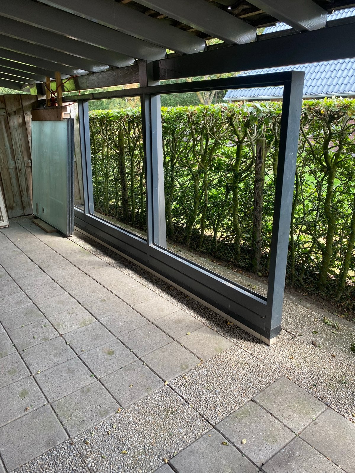Buiten raam kozijn met borstwering 20 cm, Ophalen, Gevelraam of Ruit, Nieuw, 160 cm of meer