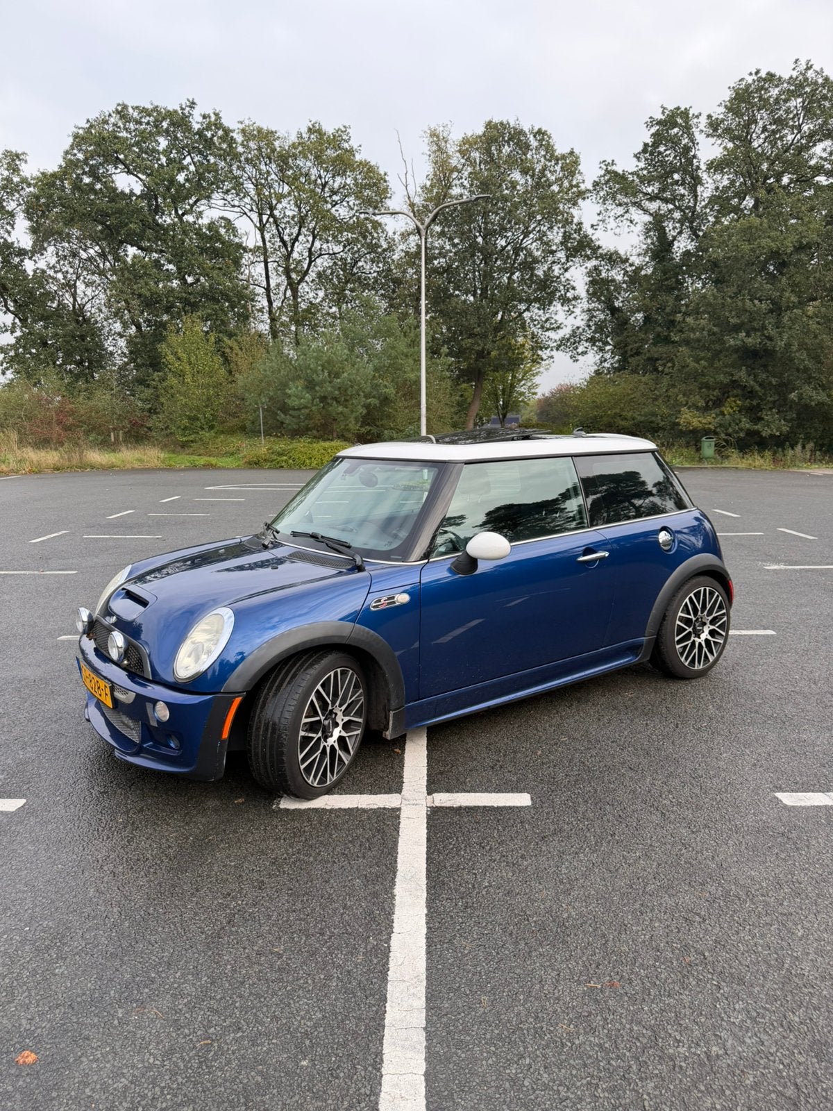 Mini Cooper S Chili JCW 2004 Blauw, Auto's, Voorwielaandrijving, 1228 kg, 4 cilinders, Leder