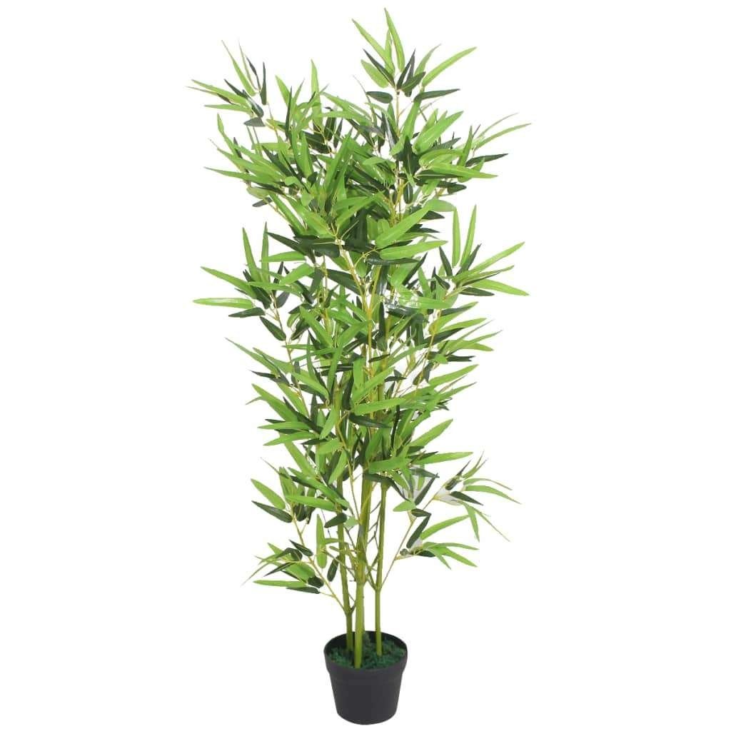 Kunstplant kunstbamboe bamboe + pot 120 cm GRATIS BEZORGD!, Binnen, Groen, Verzenden, Onderhoudsvrij