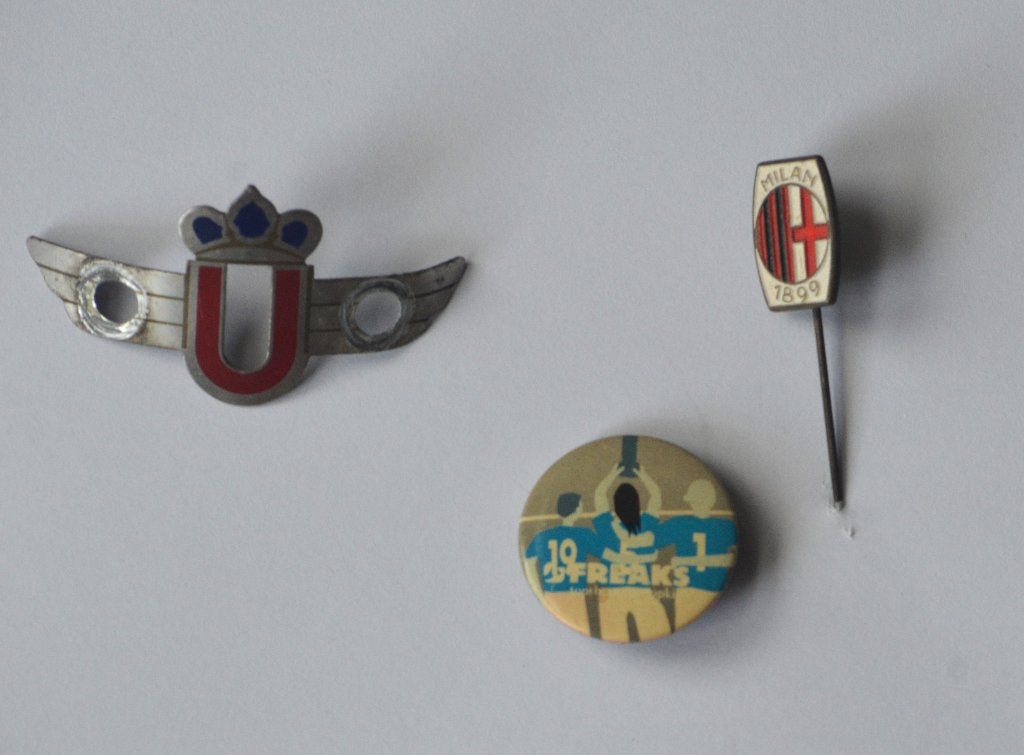 Diverse metalen reclame. Union, FC.Milaan. Freak., Ophalen of Verzenden