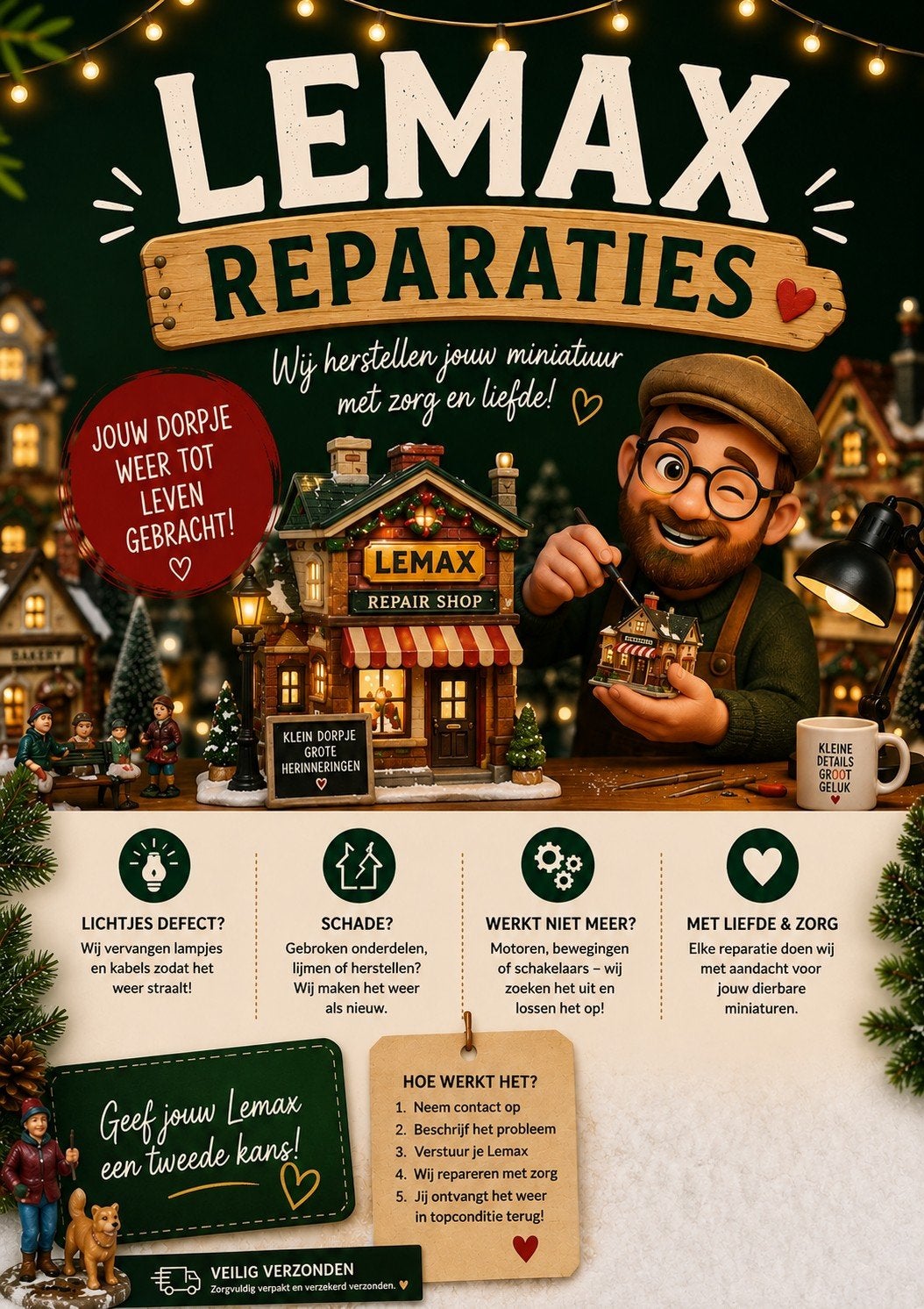 Lemax Reparatie Service, Diversen, Kerst, Ophalen of Verzenden