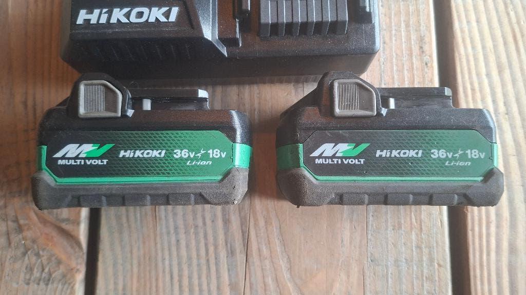 2x Hikoki Accu en lader Multivolt 13v / 18v, ., Ophalen of Verzenden, Zo goed als nieuw, .