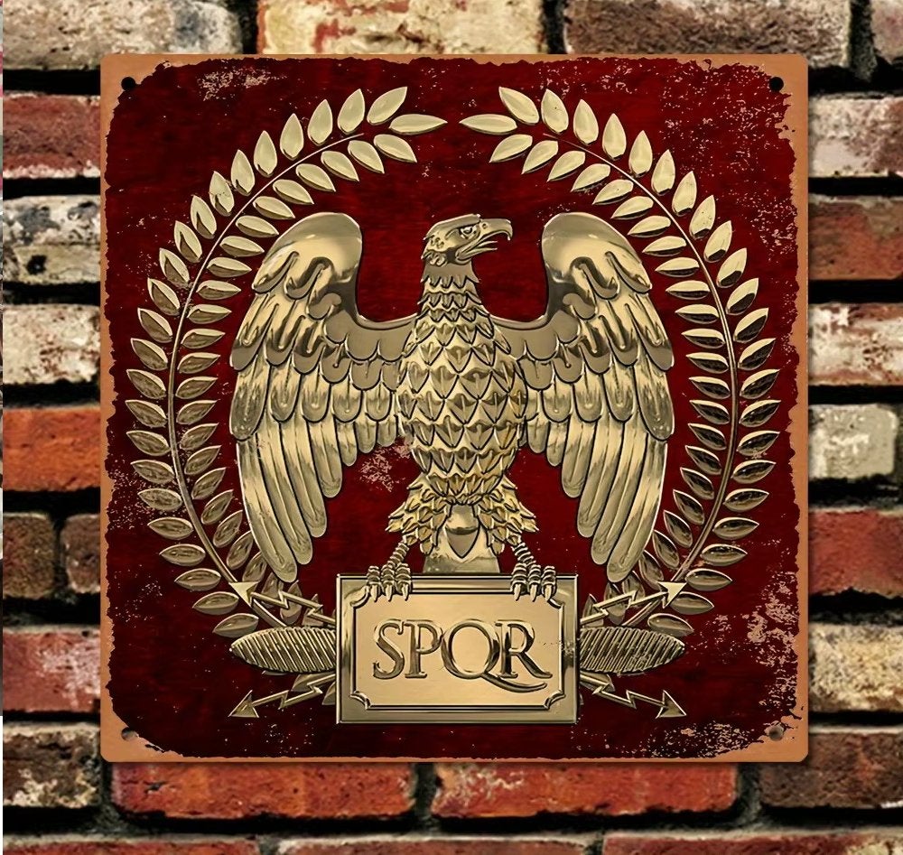 Romeinse SPQR Wandplaat, Verzenden, Nieuw, Wandbord of Wandpaneel