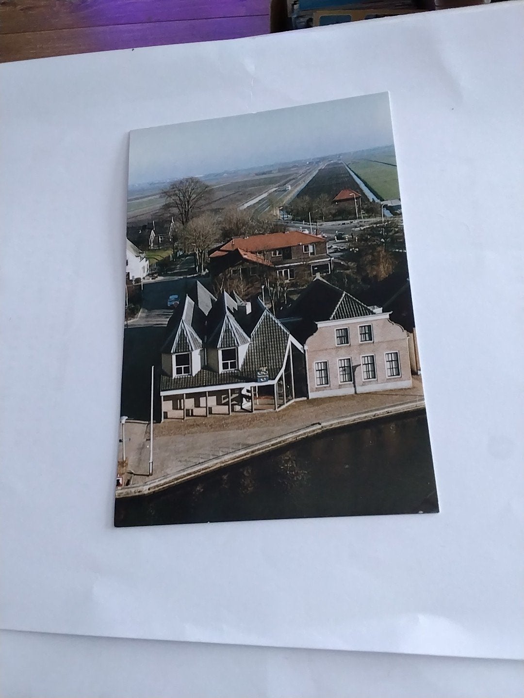 Ansichtkaart Wouwbrugge, Gemeentehuis, Oudebildtzijl, Ophalen of Verzenden, 1960 tot 1980, Ongelopen, Friesland