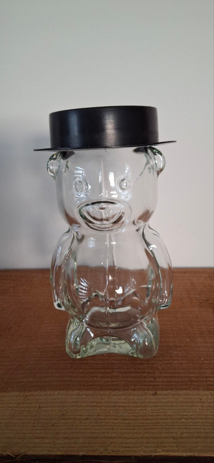 Vintage Glazen Beren Potje met Hoedje - Decoratief, Antiek en Kunst, Ophalen of Verzenden