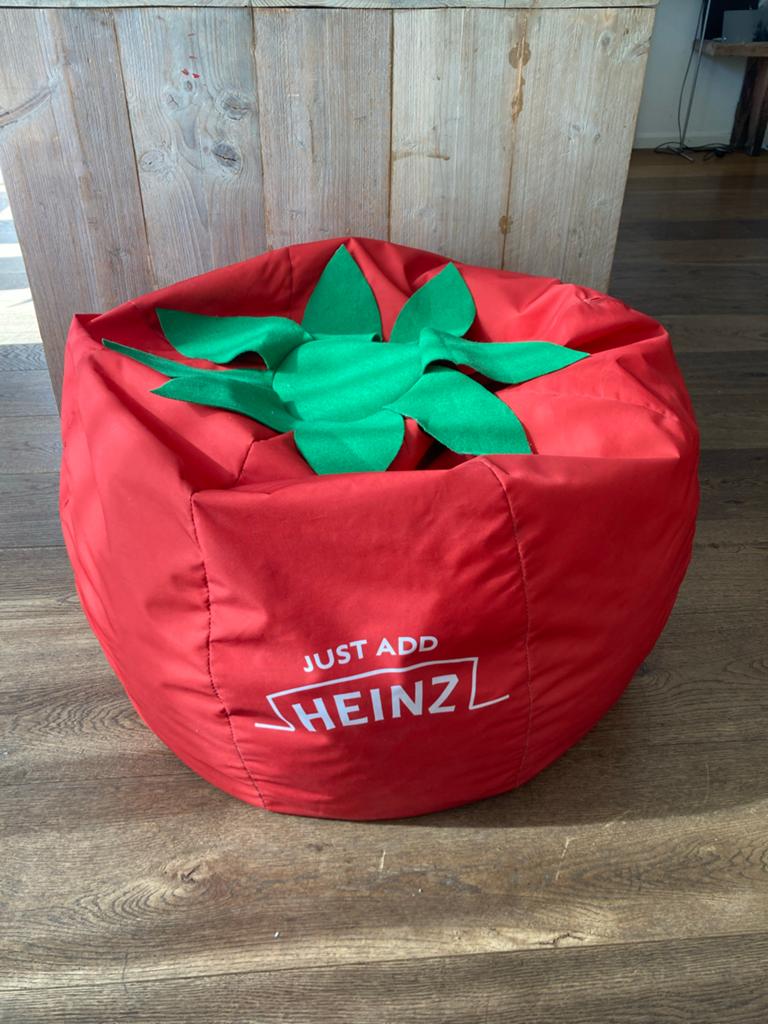 Zitzak / Poef van Heinz - Zo goed als nieuw, Ophalen, Zo goed als nieuw, Rood, Zitzak