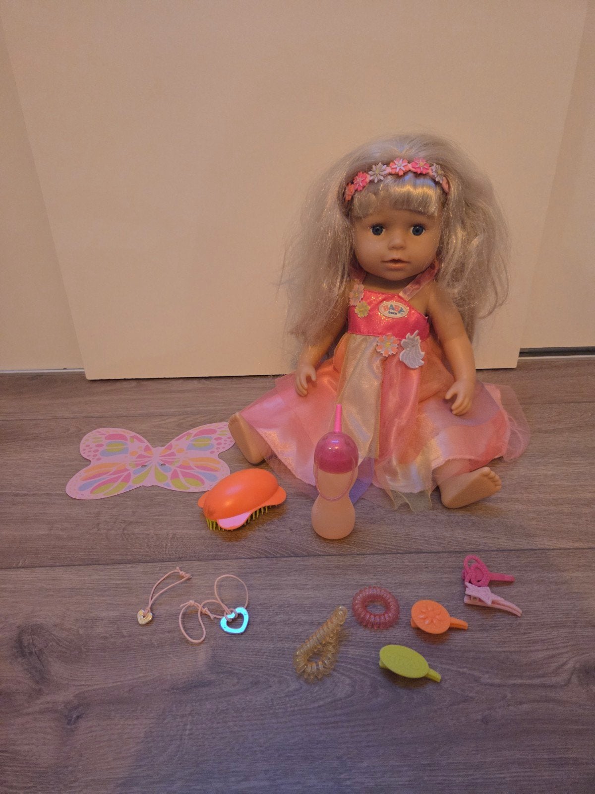 Baby Born Sister Unicorn pop compleet met accessoires, Ophalen of Verzenden, Gebruikt, Babypop