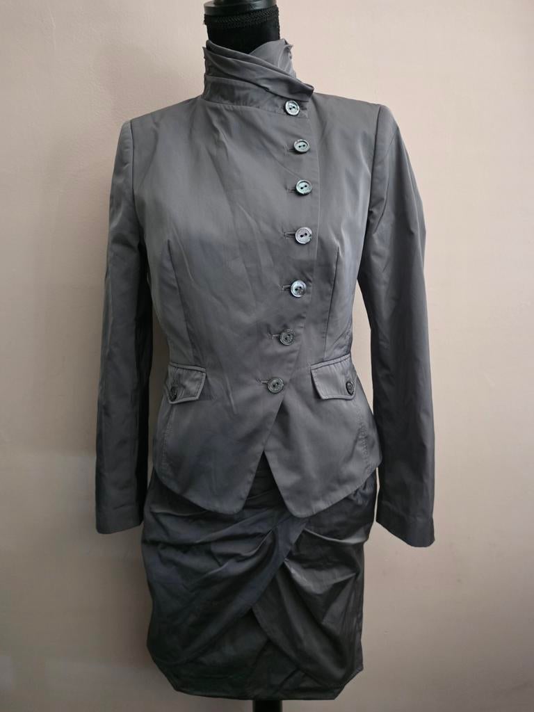 Mantelpakje grijs MARK van der maat 38, Kleding | Dames, Maat 38/40 (M), Kostuum of Pak, Mark van der, Ophalen of Verzenden