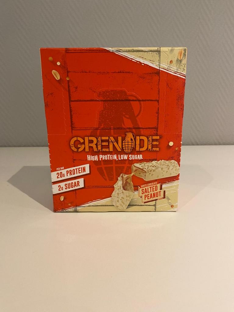Grenade High Protein Low Sugar Bar -White Choc Salted Peanut, Ophalen of Verzenden, Nieuw, Overige typen