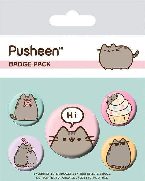 Pusheen button set Hi, Ophalen of Verzenden, Nieuw, Tv, Gebruiksvoorwerp