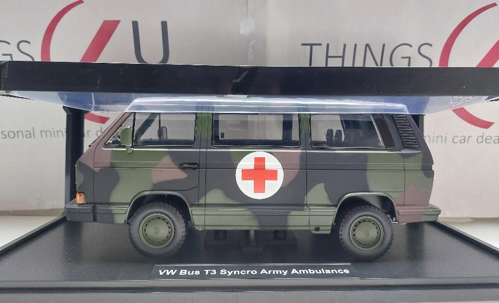KK-Scale 1:18 Volkswagen T3 Syncro defensie ambulance 1987, Ophalen of Verzenden, Nieuw, Auto, Overige merken