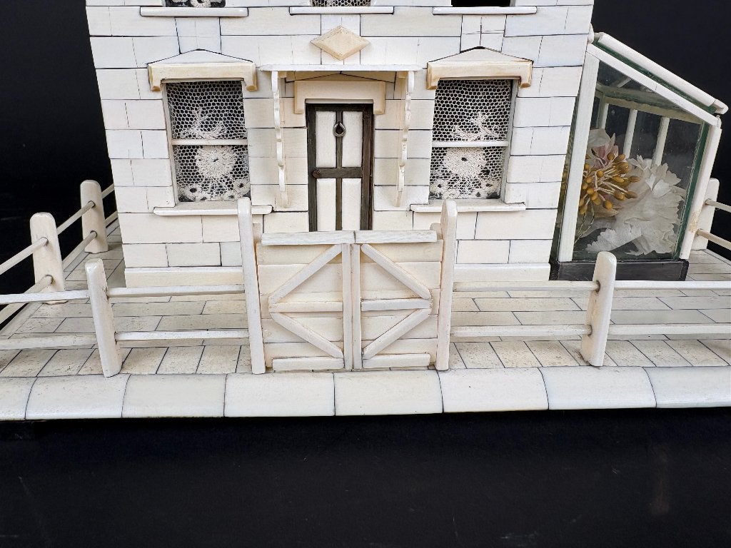 Ivoren miniatuurhuis – fijn handwerk, laat 19e eeuw zeldzaam, Antiek en Kunst, Ophalen of Verzenden