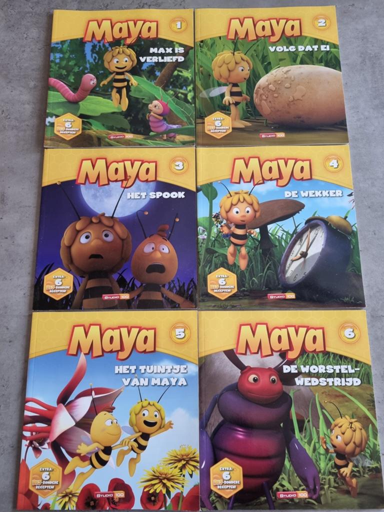 6x,Studio100, MAYA DE BIJ, BOEKEN, dl1t/m6, Compleet, Inwst!, Ophalen of Verzenden, Zo goed als nieuw, Waldemar Bonsels, Sprookjes