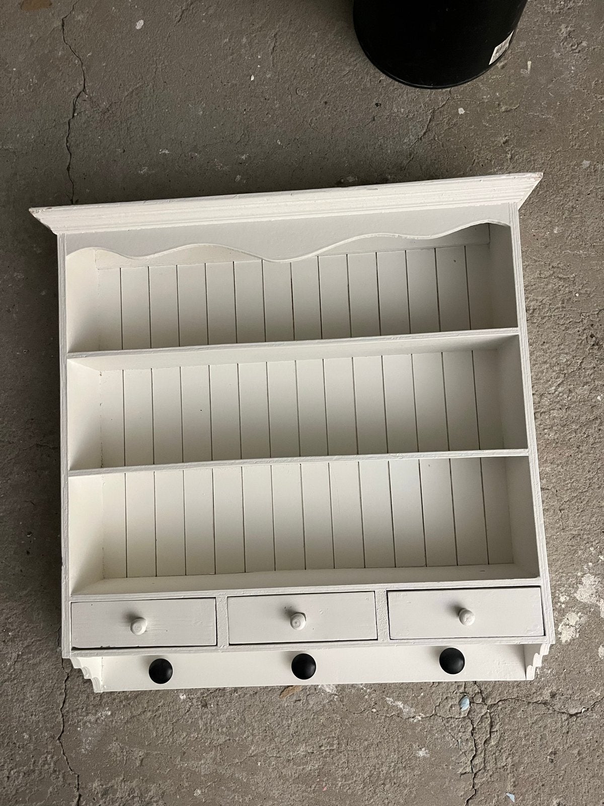 Wit Muurkastje met Lades en Haken - H66xB60 cm, Ophalen, Gebruikt