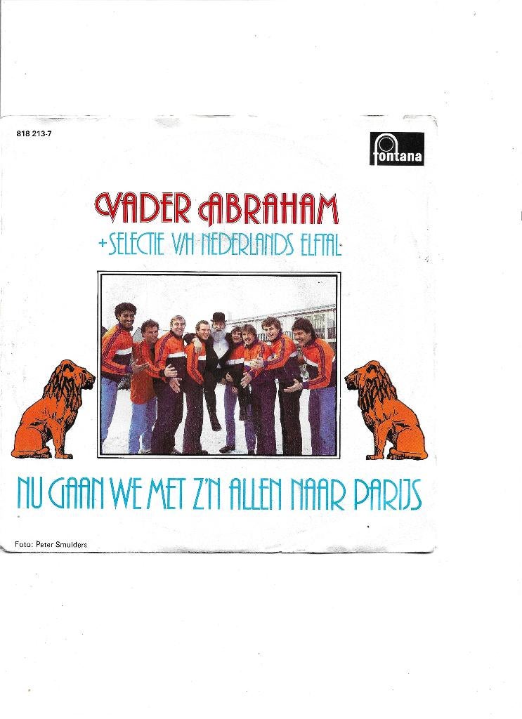 Single Vader Abraham & Selectie v/h Nederlands Elftal, Ophalen of Verzenden, Gebruikt, Nederlandstalig