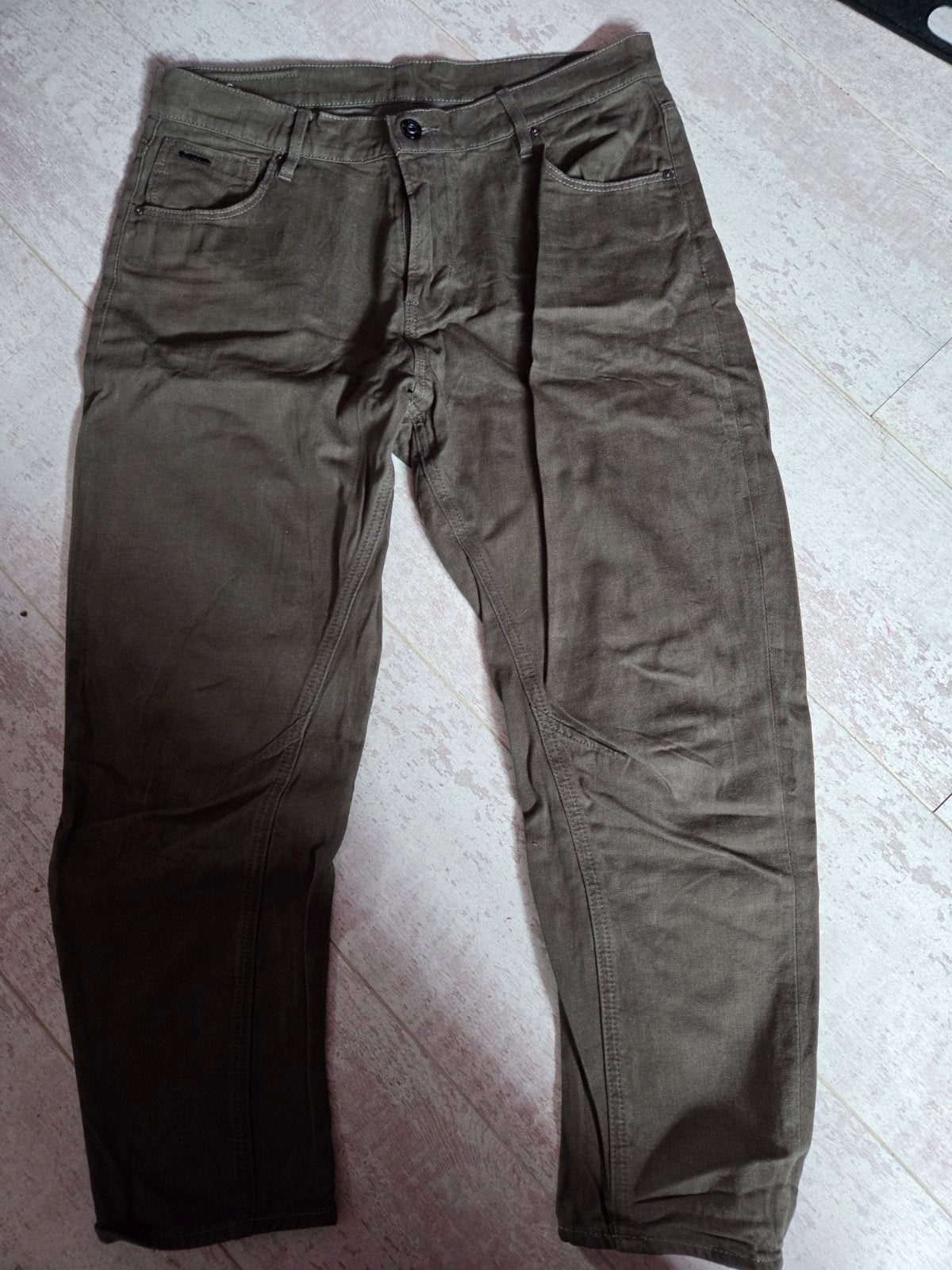 G-Star Boyfriend Jeans Kaki/Legergroen Maat 30/30, Ophalen of Verzenden, G-Star, Maat 36 (S), Lang