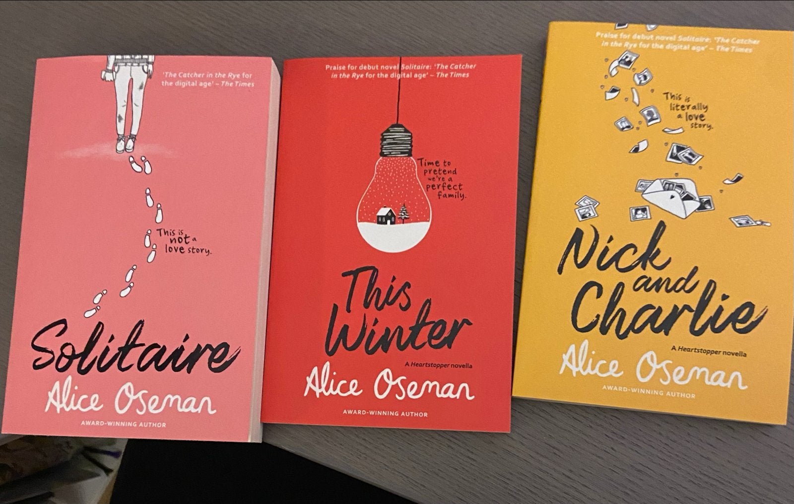 Alice Oseman Boeken: Solitaire, This Winter, Nick and Charli, Boeken, Ophalen, Zo goed als nieuw, Wereld overig